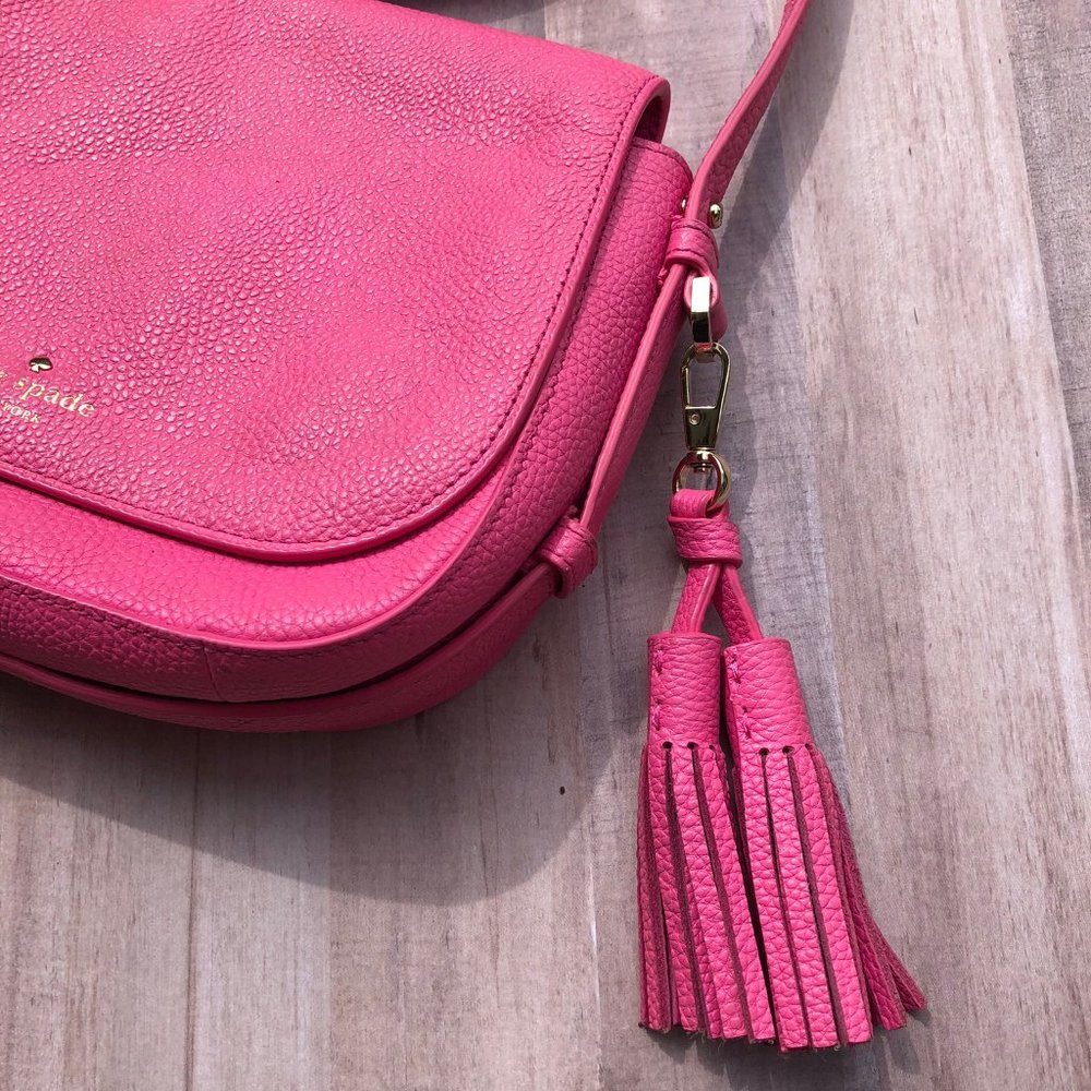 Kate Spade Pink Pebbled Soft Leather Crossbody - Picture 5 of 11